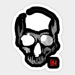 skull in white Sticker